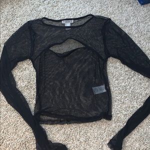 Mesh Long Sleeve Top